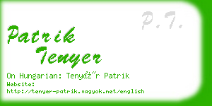 patrik tenyer business card